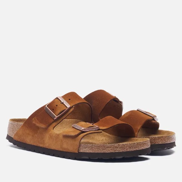 Сандалии Birkenstock Arizona Soft Footbed Suede Leather коричневый, размер 37 EU