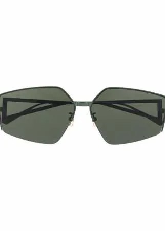 Bottega Veneta Eyewear солнцезащитные очки в геометричной оправе