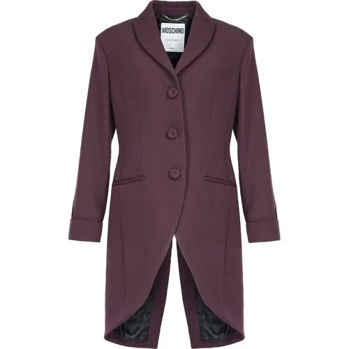 Пиджак MOSCHINO, укороченный, размер 40, фиолетовый