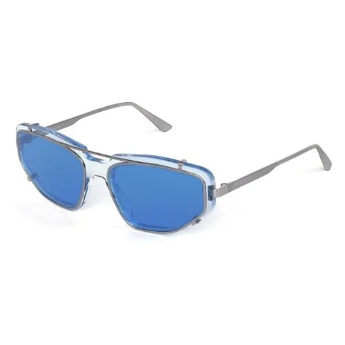 Солнцезащитные очки FAKOSHIMA, серебряный, голубой