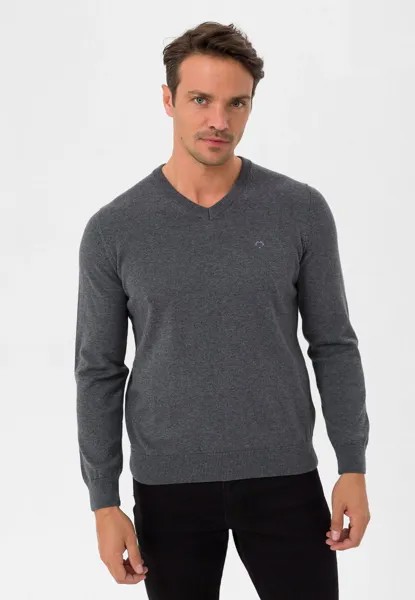 Джемпер ARM PATCH DETAIL VNECK Felix Hardy, антрацит