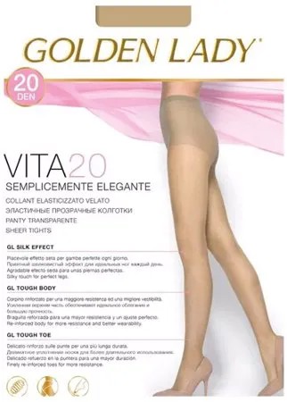 Колготки Golden Lady Vita 20 den, размер 5-XL, melon (бежевый)