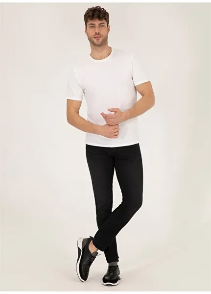 Мужские джинсовые брюки узкого кроя антрацитового цвета с нормальной талией Pierre Cardin