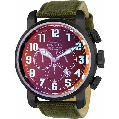 Наручные часы INVICTA, черный, зеленый