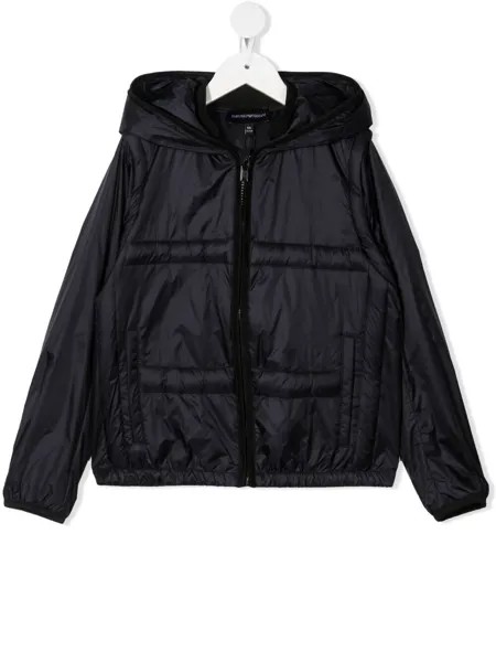 Emporio Armani Kids пуховик с логотипом