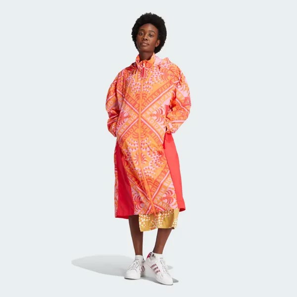 Куртка x FARM Rio MYSHELTER Adidas, цвет Semi Pink Glow/Tomato