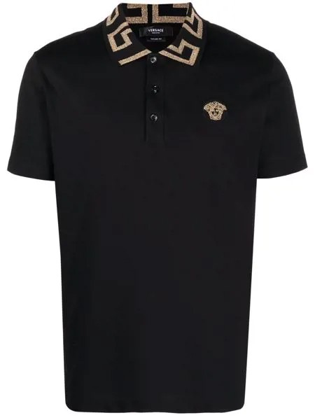 Versace рубашка поло с вышивкой Medusa