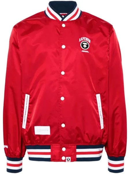 Бомбер с отделкой в полоску AAPE BY *A BATHING APE, красный
