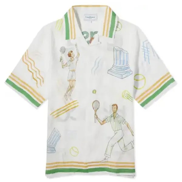 Рубашка с коротким рукавом Casablanca Tennis Play, белый