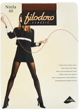 Колготки Filodoro Classic Ninfa, 40 den, размер 5, коричневый, черный