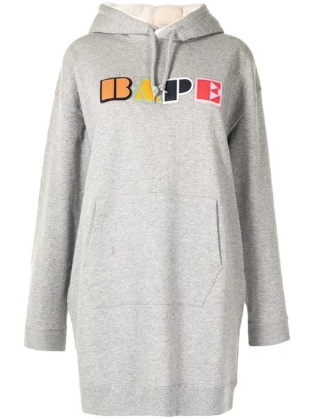 A BATHING APE® платье-худи с нашивкой-логотипом