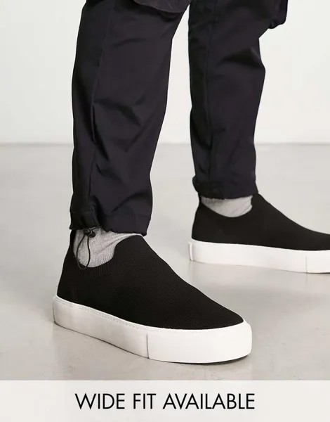 Черные трикотажные кроссовки-комбинации ASOS DESIGN