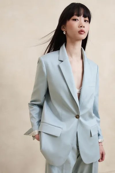 Карамельный жакет свободного кроя Banana Republic, синий