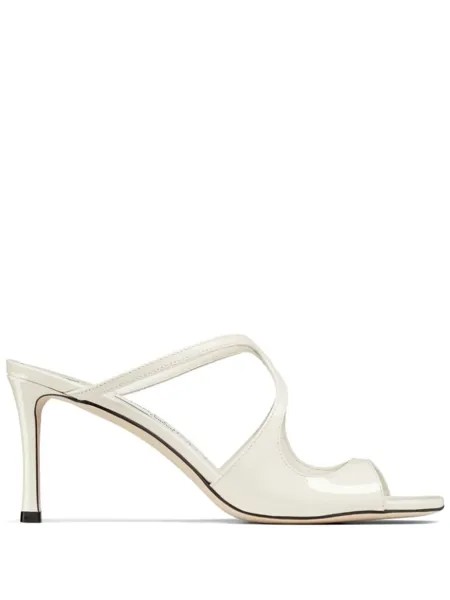 Jimmy Choo лакированные мюли Anise 75, белый