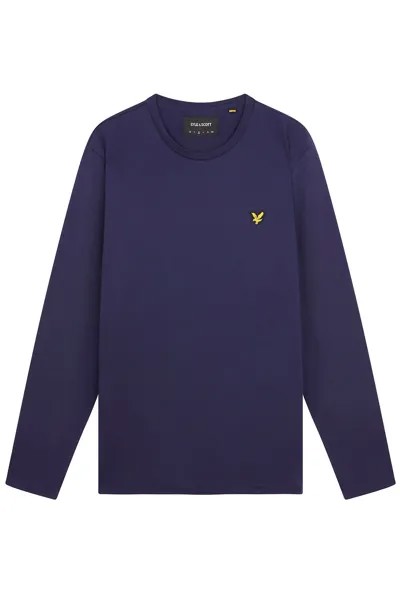 Лонгслив Lyle & Scott Langarmshirt, синий