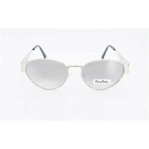Солнцезащитные очки Premier, кошачий глаз, оправа: металл, с защитой от УФ, серый
