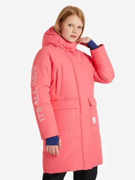 Пальто утепленное для девочек Termit, Розовый