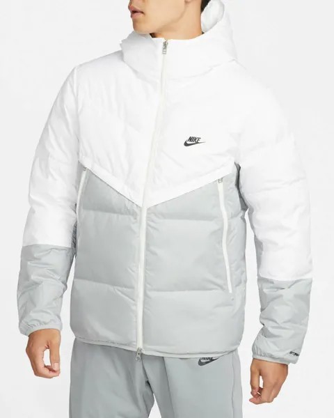 Пуховик Nike Storm-Fit Windrunner Белый Серый Черный DD6795-100 Мужские размеры S-XXL