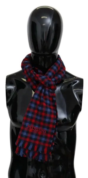 Шарф MISSONI, шерстяной шарф в разноцветную клетку, унисекс, шаль с запахом на шею, 180 см x 34 см, рекомендуемая розничная цена 340 долларов США