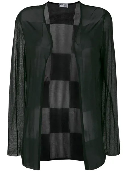 Versace Pre-Owned прозрачная куртка в клетку