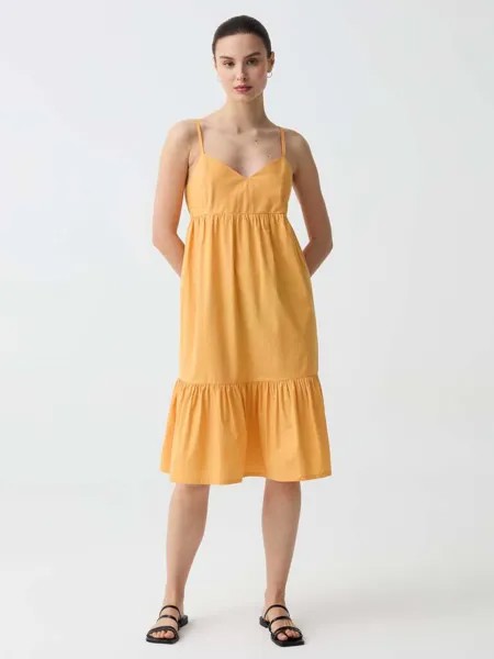 Платье миди с воланом Ovs, цвет sunflower yellow