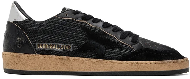 Черные кроссовки Ball Star Golden Goose