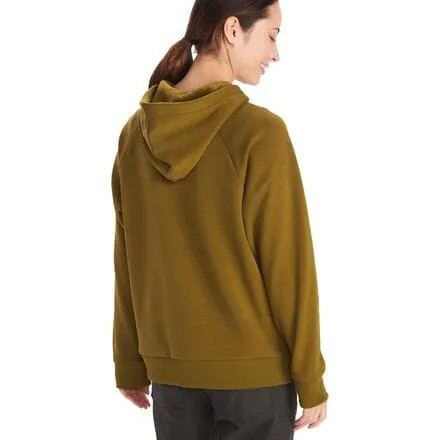 Пуловер с капюшоном Rowan женский Marmot, зеленый