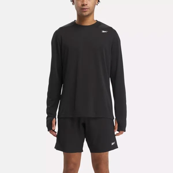 Футболка Training с длинными рукавами Tech Reebok, цвет Night Black