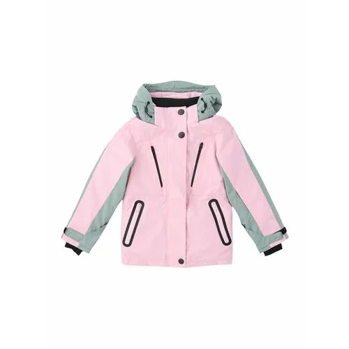 Куртка Oldos, размер 122-64-57, зеленый, розовый