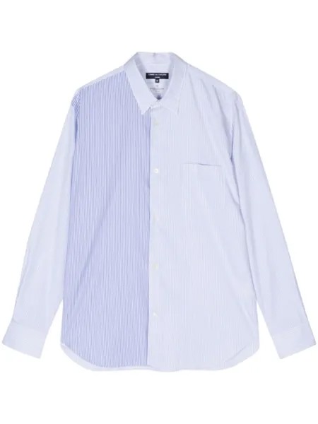 Рубашка из поплина с длинными рукавами в полоску Comme des Garçons Homme, синий