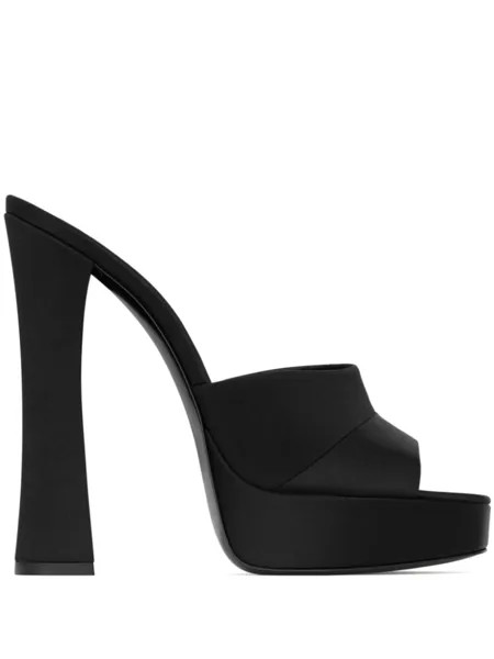 Saint Laurent мюли Boogie 110 на платформе, черный
