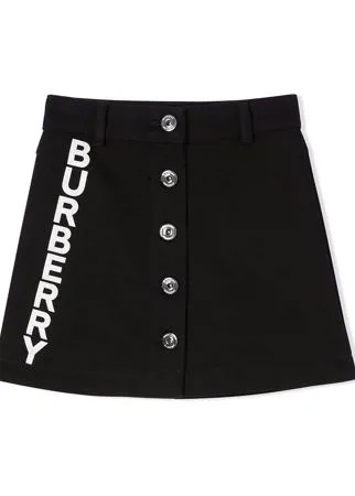 Burberry Kids юбка А-силуэта с логотипом