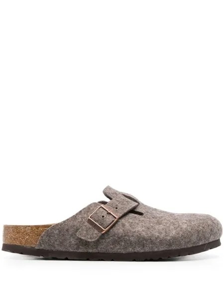 Birkenstock слиперы Boston с пряжками, коричневый