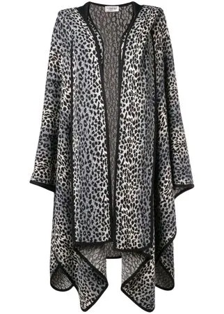 Yves Saint Laurent Pre-Owned пончо с анималистическим принтом 1980-х годов