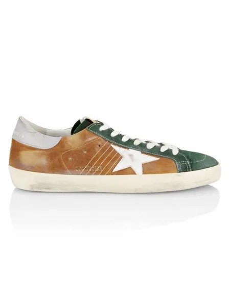 Кожаные кроссовки Super-Star Golden Goose, коричневый