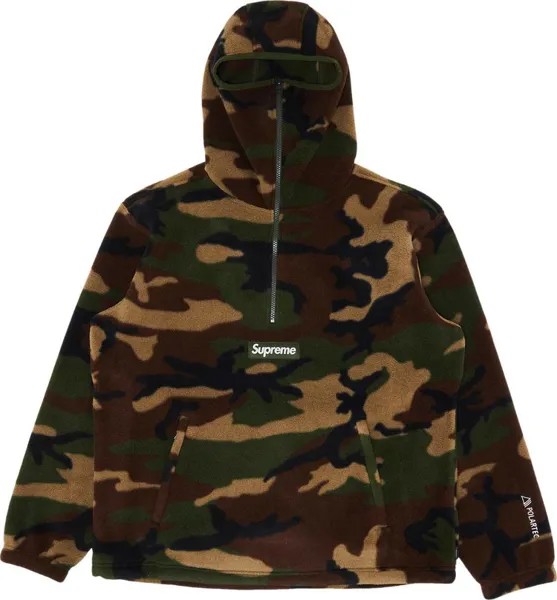 Пуловер Supreme x Polartec Facemask Half Zip Pullover 'Woodland Camo', разноцветный