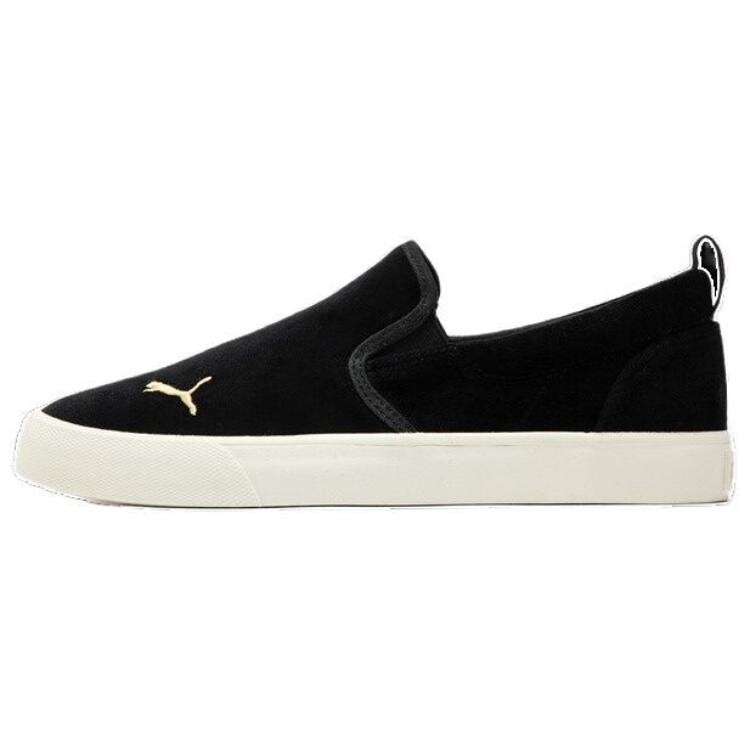 Кроссовки Puma Bari Skateboarding Shoes Women's Low-top Black/gold, черный/золотой