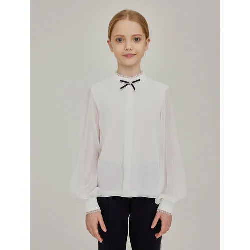 Школьная блуза Noble People, размер 128, белый