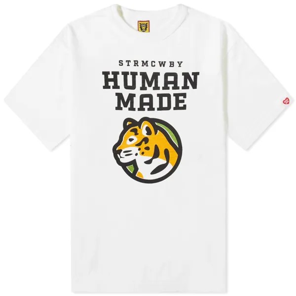 Футболка с изображением тигра Human Made, белый