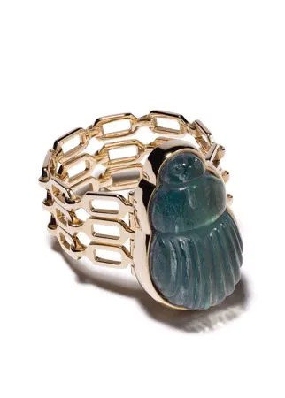 Lito кольцо Sienna из желтого золота с лабрадоритом и бриллиантами