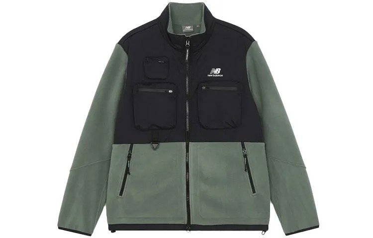 Бархатная куртка унисекс New Balance, цвет Black/Green