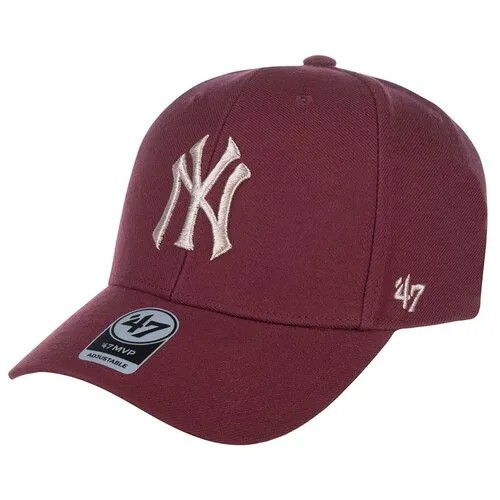 Бейсболка 47 BRAND арт. B-MTLCS17WBP New York Yankees MLB (бордовый / рыжий), размер: UNI