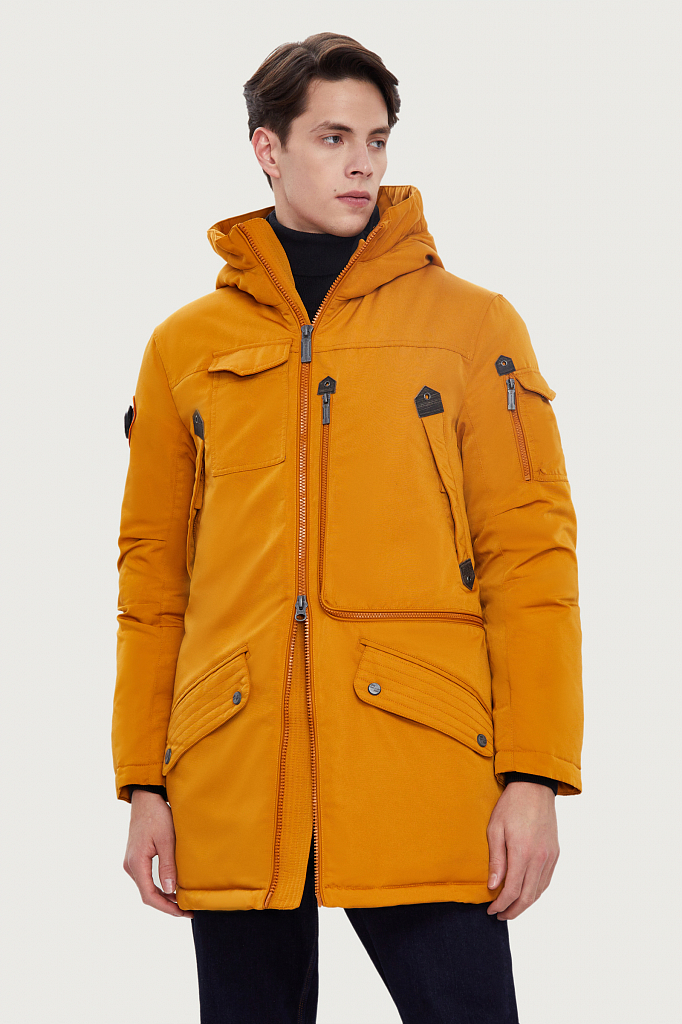 Парка мужская Finn Flare WA20-22013F оранжевая 2XL