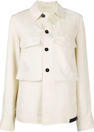 Jil Sander однобортная куртка-рубашка