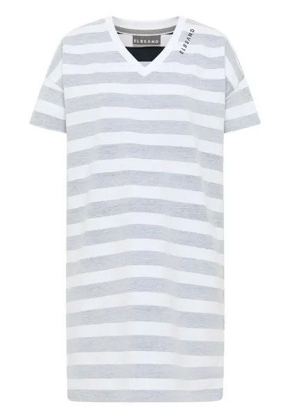 Платье из джерси KURZÄRMLIGES TEONA MIT V AUSSCHNI Elbsand, цвет blau