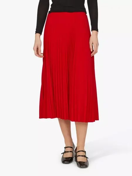Юбка Sisters Point Malou Pleated Midi, цвет ruby