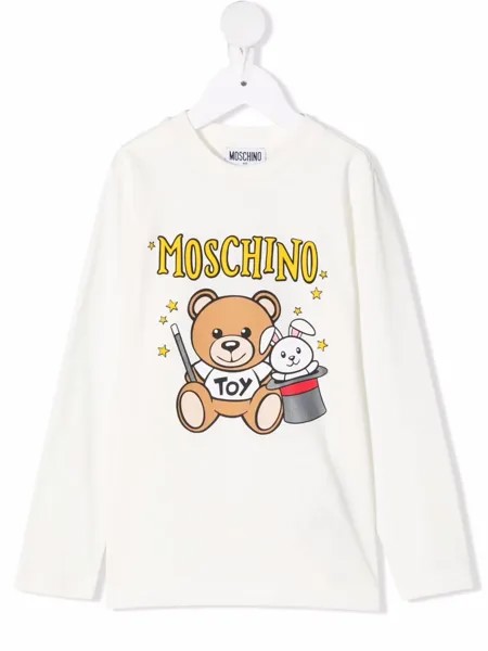 Moschino Kids футболка с принтом