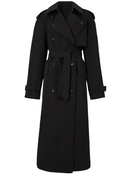 Burberry твиловый тренч с поясом, черный