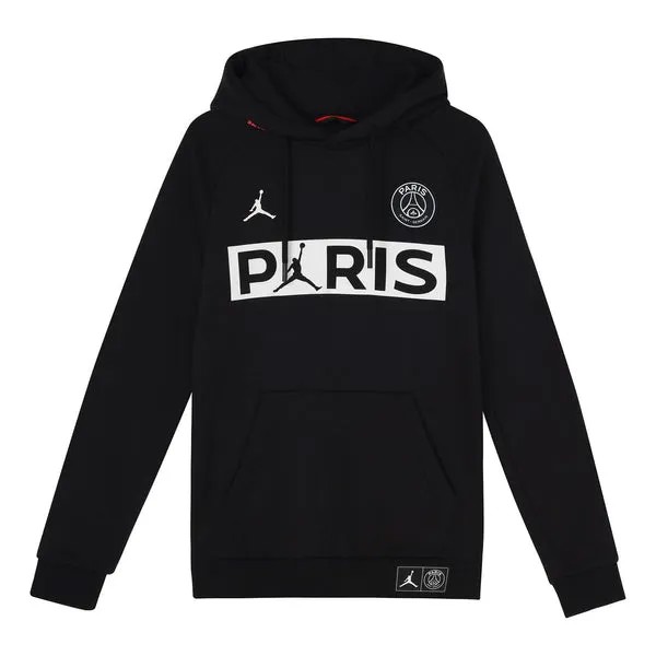 Толстовка Air Jordan Paris Saint-Germain PSG logo Printing Autumn Hoodies 'Black', черный