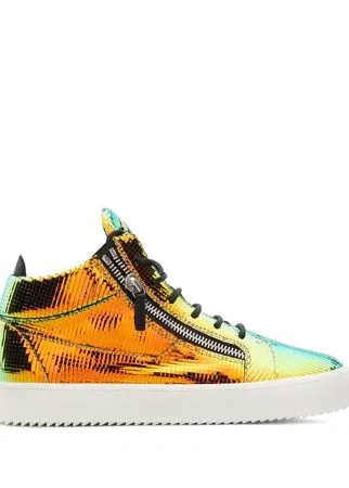 Giuseppe Zanotti высокие кеды с эффектом металлик